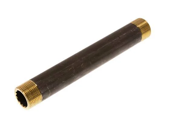 G 3/4'' Brass Double Pipe Nipple 16 Bar DIN 2982 - 180mm