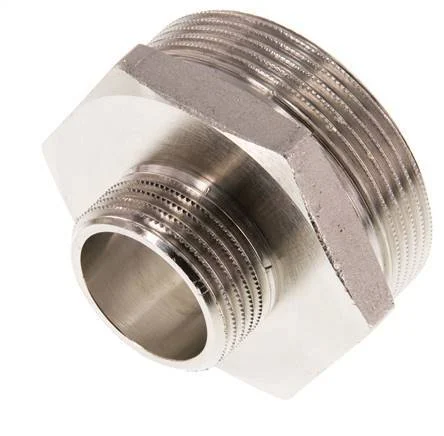 G 2'' x G 1'' Nickel plated Brass Double Nipple 16 Bar