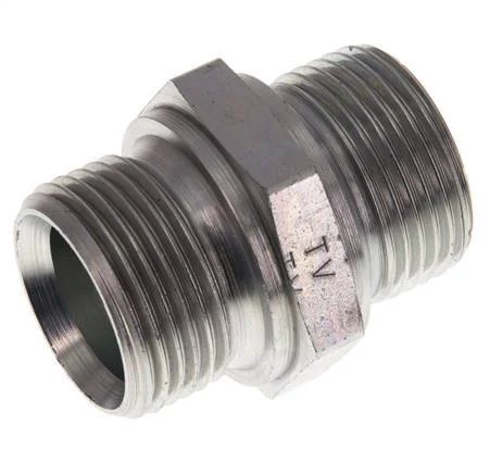 G 1'' Zinc plated Steel Double Nipple 345 Bar - Hydraulic