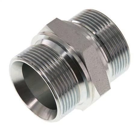 G 1 1/2'' Zinc plated Steel Double Nipple 315 Bar - Hydraulic