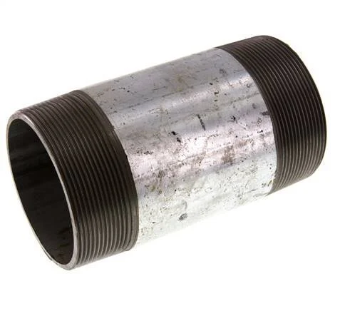 R 3'' Zinc plated Steel Double Pipe Nipple 50 Bar DIN 2982 - 150mm