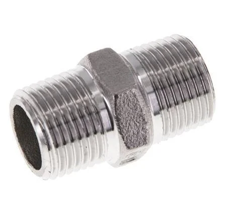 3/8'' NPT Stainless steel Double Nipple 16 Bar [2 Pieces]