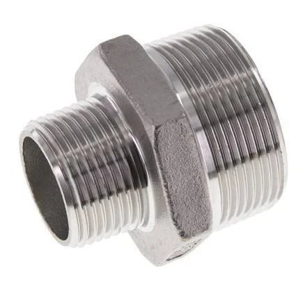 1'' NPT x 1 1/2'' NPT Stainless steel Double Nipple 16 Bar
