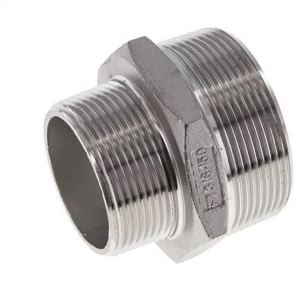 1 1/2'' NPT x 2'' NPT Stainless steel Double Nipple 16 Bar