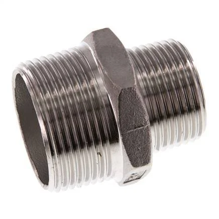 R 1 1/4'' x R 1'' Stainless steel Double Nipple 16 Bar
