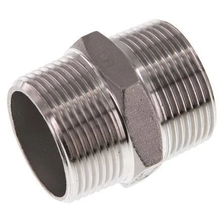 R 1 1/4'' Stainless steel Double Nipple 16 Bar
