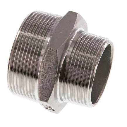 R 2'' x R 1 1/2'' Stainless steel Double Nipple 16 Bar