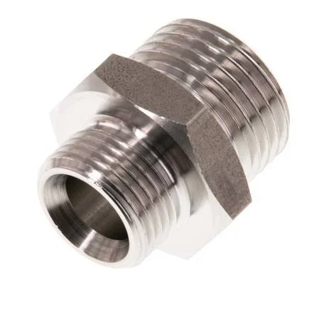 G 1/2'' x G 3/8'' Stainless steel Double Nipple 40 Bar