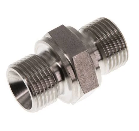 G 3/8'' Stainless steel Double Nipple 400 Bar - Hydraulic