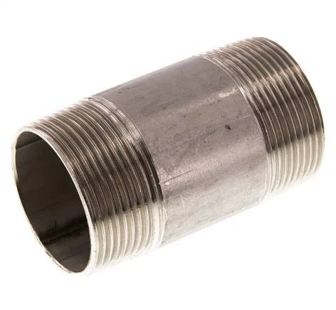 R 1 1/2'' Stainless steel Double Pipe Nipple 20 Bar DIN 2982 - 80mm