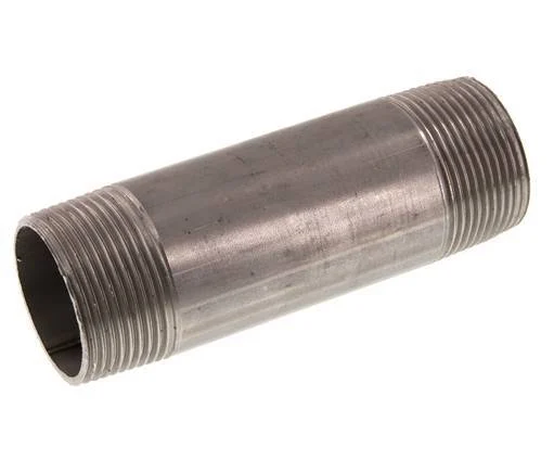 R 1 1/4'' Stainless steel Double Pipe Nipple 20 Bar DIN 2982 - 120mm