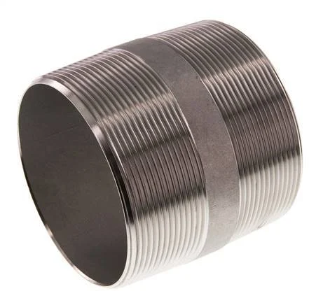 R 3'' Stainless steel Double Pipe Nipple 20 Bar DIN 2982 - 80mm