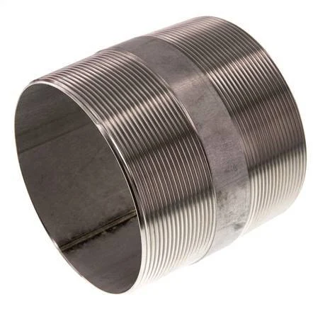 R 4'' Stainless steel Double Pipe Nipple 20 Bar DIN 2982 - 100mm