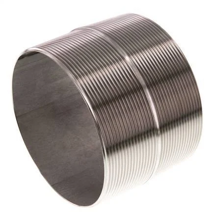 R 4'' Stainless steel Double Pipe Nipple 20 Bar DIN 2982 - 80mm