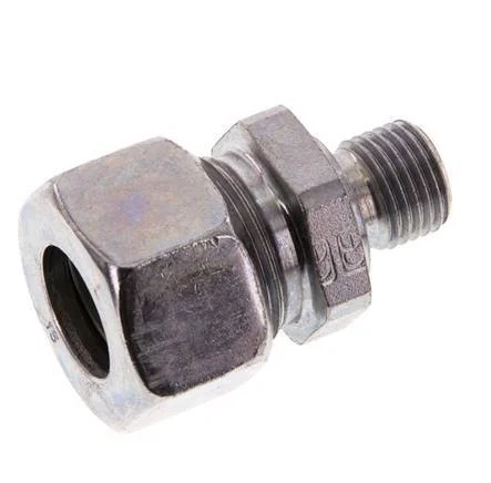 G 1/4'' Male x 15L Zinc plated Steel Straight Cutting Ring 315 Bar DIN 2353