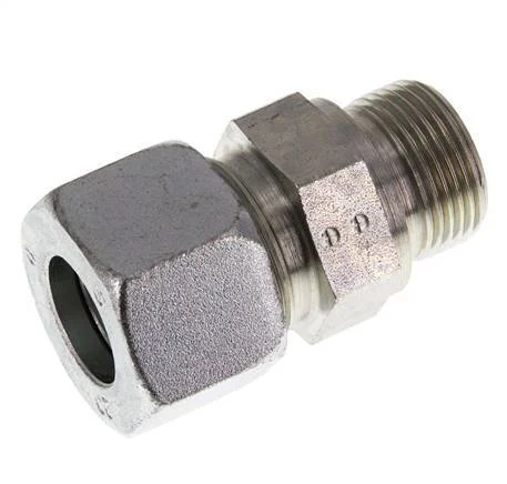G 3/4'' Male x 20S Zinc plated Steel Straight Cutting Ring 400 Bar DIN 2353
