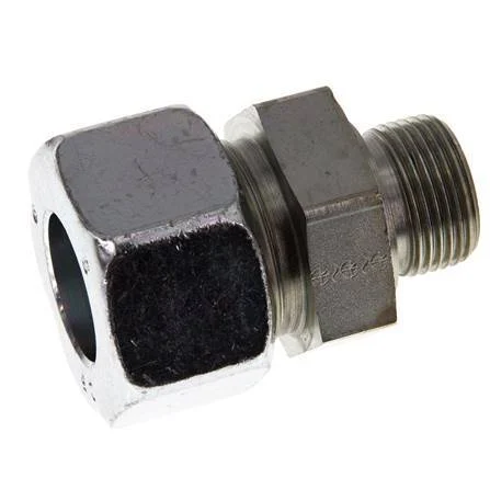 G 3/4'' Male x 25S Zinc plated Steel Straight Cutting Ring 400 Bar DIN 2353