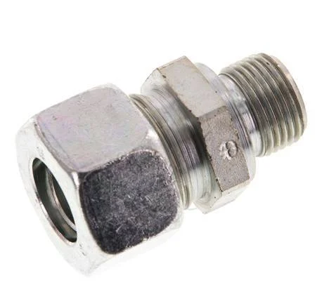 G 3/8'' Male x 15L Zinc plated Steel Straight Cutting Ring 315 Bar DIN 2353