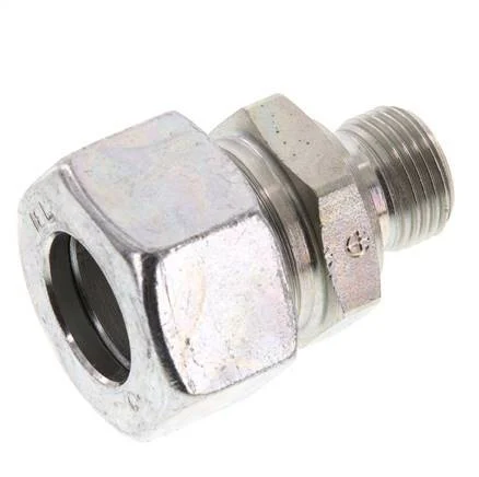 G 3/8'' Male x 18L Zinc plated Steel Straight Cutting Ring 315 Bar DIN 2353
