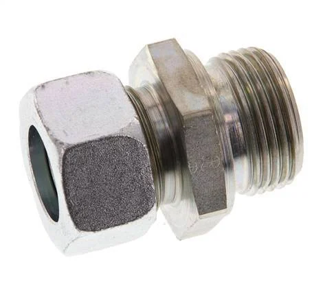 G 1'' Male x 22L Zinc plated Steel Straight Cutting Ring 160 Bar DIN 2353