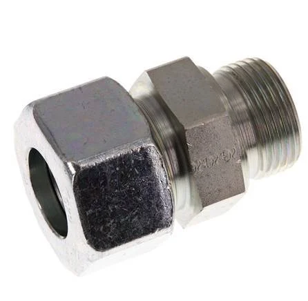 G 1'' Male x 25S Zinc plated Steel Straight Cutting Ring 400 Bar DIN 2353