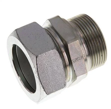 G 1 1/2'' Male x 42L Zinc plated Steel Straight Cutting Ring 160 Bar DIN 2353