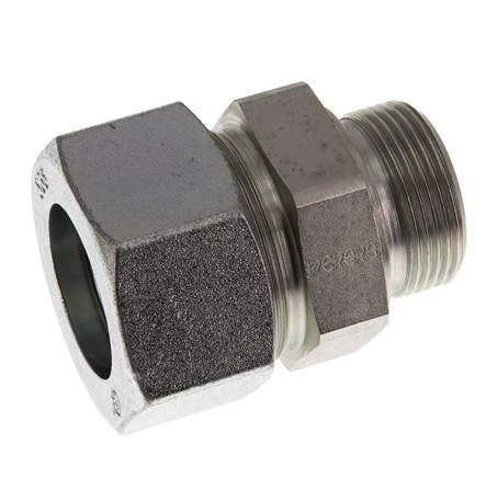 G 1 1/4'' Male x 38S Zinc plated Steel Straight Cutting Ring 315 Bar DIN 2353