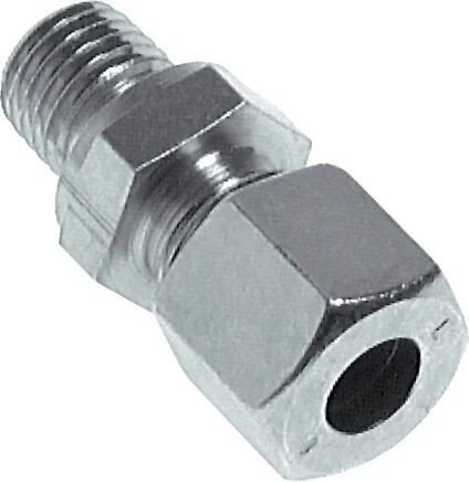 G 1/2'' Male x 12S Zinc plated Steel Straight Cutting Ring with FKM Seal 630 Bar DIN 2353 [2 Pieces]