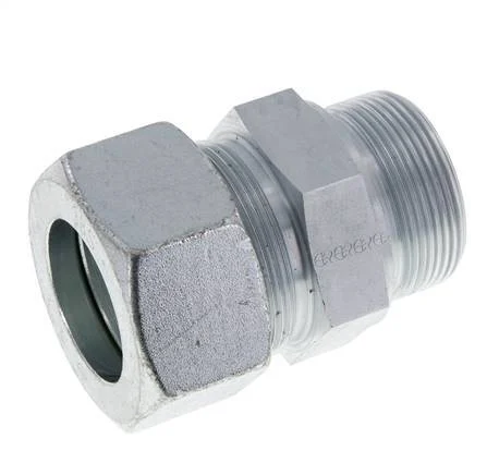 M48x2 Male x 38S Zinc plated Steel Straight Cutting Ring 315 Bar DIN 2353