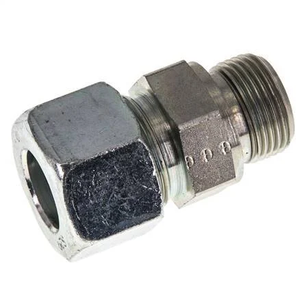 G 3/4'' Male x 20S Zinc plated Steel Straight Cutting Ring with FKM Seal 400 Bar DIN 2353