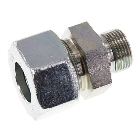 G 3/4'' Male x 25S Zinc plated Steel Straight Cutting Ring with FKM Seal 400 Bar DIN 2353