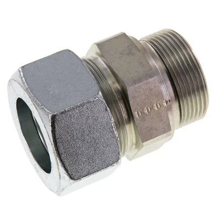 G 1 1/2'' Male x 38S Zinc plated Steel Straight Cutting Ring with FKM Seal 315 Bar DIN 2353