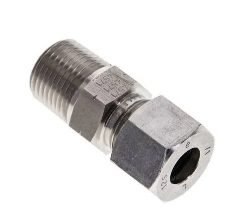 1/2'' NPT Male x 12S Stainless steel Straight Cutting Ring 630 Bar DIN 2353