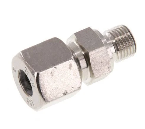 G 1/4'' Male x 10S Stainless steel Straight Cutting Ring 630 Bar DIN 2353