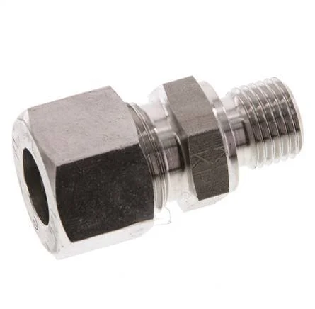 G 1/4'' Male x 12L Stainless steel Straight Cutting Ring 315 Bar DIN 2353