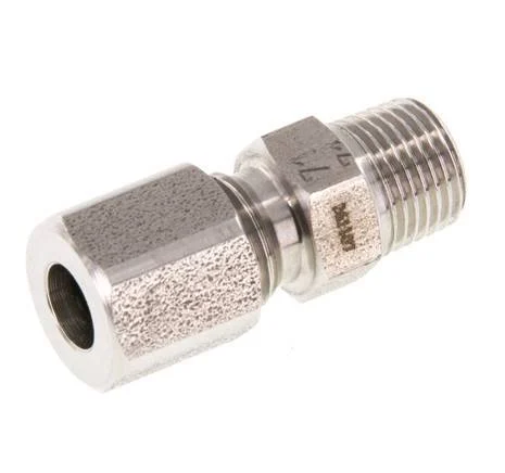 R 1/8'' Male x 6LL Stainless steel Straight Cutting Ring 100 Bar DIN 2353