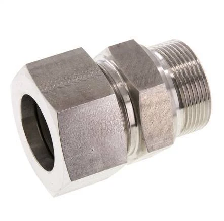 G 1 1/2'' Male x 38S Stainless steel Straight Cutting Ring 315 Bar DIN 2353