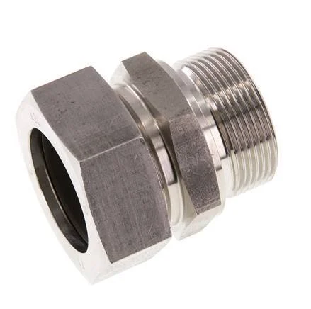 G 1 1/2'' Male x 42L Stainless steel Straight Cutting Ring 160 Bar DIN 2353