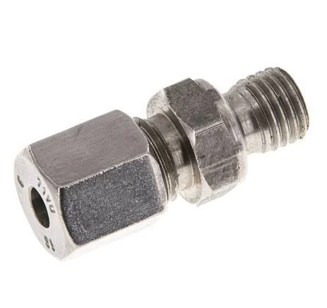 M12x1.5 Male x 6S Stainless steel Straight Cutting Ring 630 Bar DIN 2353