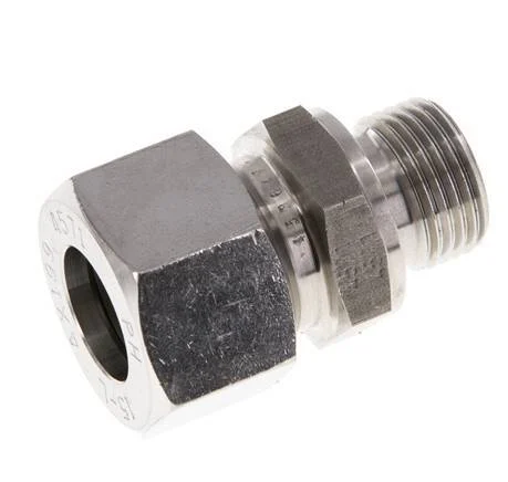 M18x1.5 Male x 15L Stainless steel Straight Cutting Ring 315 Bar DIN 2353