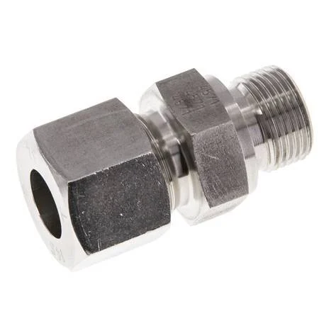 M20x1.5 Male x 14S Stainless steel Straight Cutting Ring 630 Bar DIN 2353
