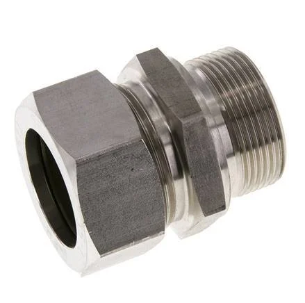 M42x2 Male x 35L Stainless steel Straight Cutting Ring 160 Bar DIN 2353