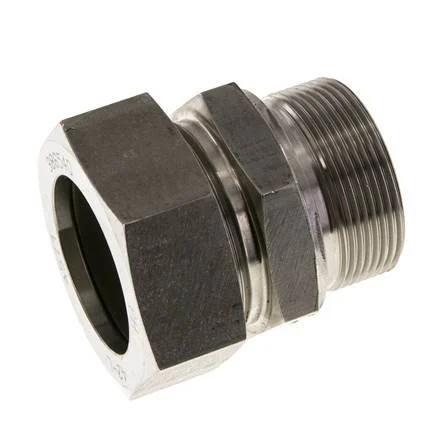 M48x2 Male x 42L Stainless steel Straight Cutting Ring 160 Bar DIN 2353