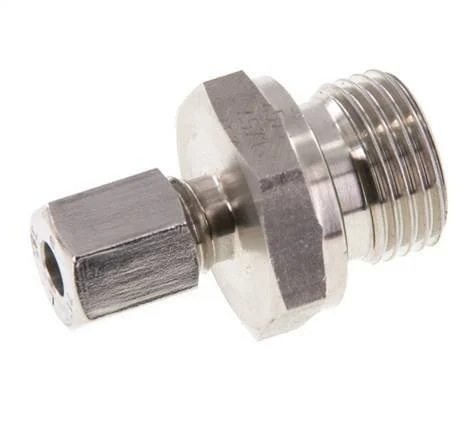 G 1/2'' Male x 6L Stainless steel Straight Cutting Ring with FKM Seal 315 Bar DIN 2353