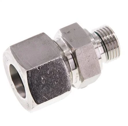 G 1/2'' Male x 20S Stainless steel Straight Cutting Ring with FKM Seal 400 Bar DIN 2353