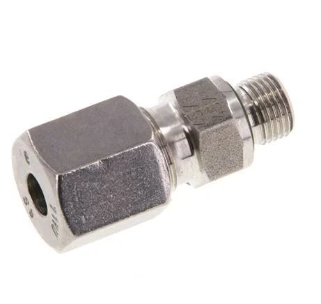 G 1/8'' Male x 6S Stainless steel Straight Cutting Ring with FKM Seal 630 Bar DIN 2353