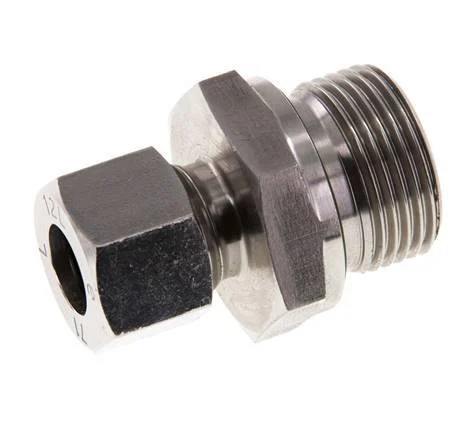 G 3/4'' Male x 12L Stainless steel Straight Cutting Ring with FKM Seal 315 Bar DIN 2353