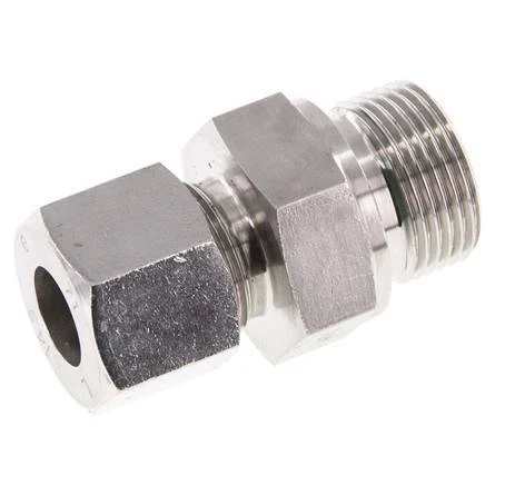 G 3/4'' Male x 14S Stainless steel Straight Cutting Ring with FKM Seal 630 Bar DIN 2353