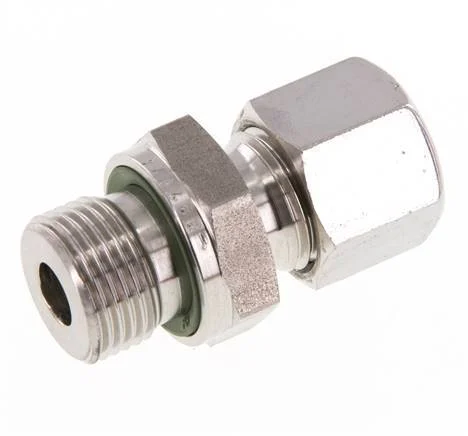 G 3/8'' Male x 10L Stainless steel Straight Cutting Ring with FKM Seal 315 Bar DIN 2353