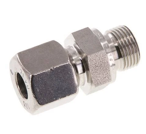 G 3/8'' Male x 10S Stainless steel Straight Cutting Ring with FKM Seal 630 Bar DIN 2353